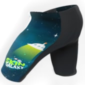 Bermuda Ciclismo Infantil Skin Sport Galaxy Preta e Azul Bermuda Ciclismo Infantil Skin Sport Galaxy Preta e Azul