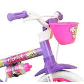 Bicicleta Infantil Aro 12 Nathor Violet com Cestinha Violeta e Lilas