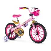 Bicicleta Infantil Aro 16 Nathor Princesas Rosa