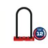 Cadeado para Bike Abus U-Lock Ultimate 420 Nível 12 Vermelho e Preto + Mais Cabo de Aço Revestido