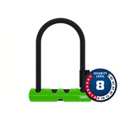 Cadeado para Bike Abus U-Lock Ultra Mini Nível 8 Verde + Cabo