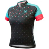 Camisa Ciclismo Feminina Free Force Bubble Chumbo Camisa Ciclismo Feminina Free Force Bubble Chumbo