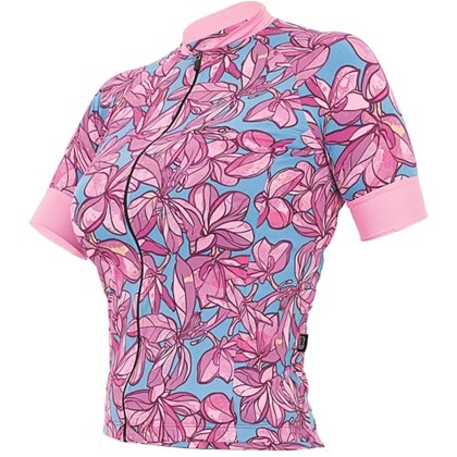 Camisa Ciclismo Feminina Marcio May Funny Flowers Rosa