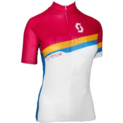 Camisa Ciclismo Feminina Scott Endurance 20 2016 Rosa e Azul