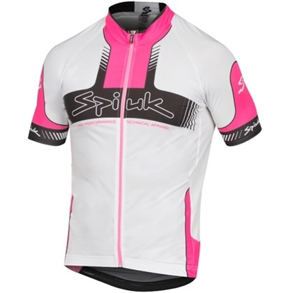Camisa Ciclismo Spiuk Performance Branca Rosa