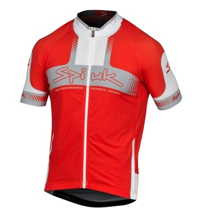 Camisa Ciclismo Spiuk Performance Vermelha Cinza