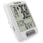 Ciclocomputador Union 12 funções Sem Fio Branco Ciclocomputador Union 12 funções Sem Fio Branco
