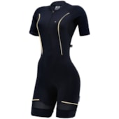 Macaquinho Ciclismo Feminino Marcio May Elite Preto e Dourado Macaquinho Ciclismo Feminino Marcio May Elite Preto e Dourado