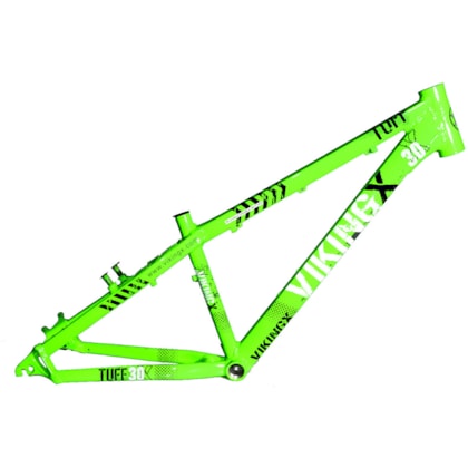 Quadro De Bike Freeride Aluminio Viking X Dirt Jump Tuff X30 Verde Neon Aro 26 Bike Plus